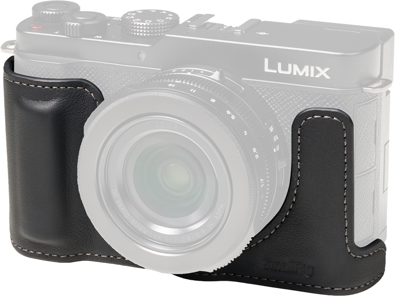 800q-01_137077 SmallRig 5698 Leather Half Case for Panasonic Lumix L10 Black - nahkakotelo