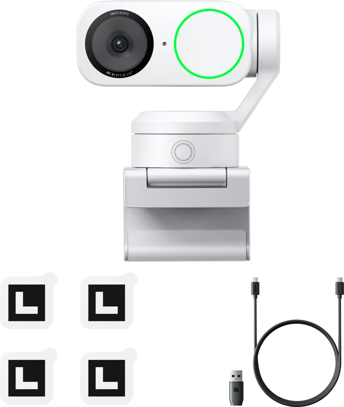800q-02_134791 Insta360 Link 2 Standard Edition - Arctic White -webkamera