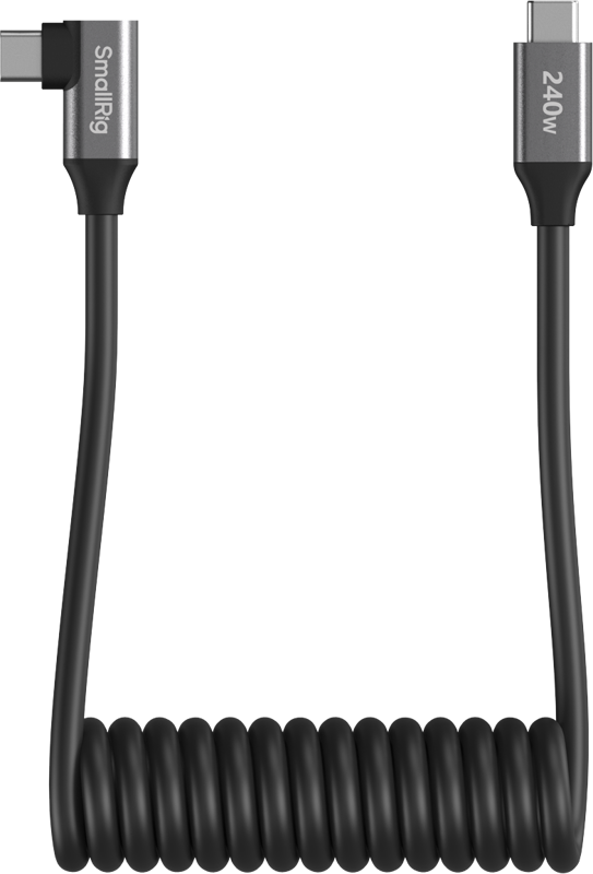 800q-02_136939 SmallRig 5730 USB-C Data Cable Coiled (Straight to Angled)