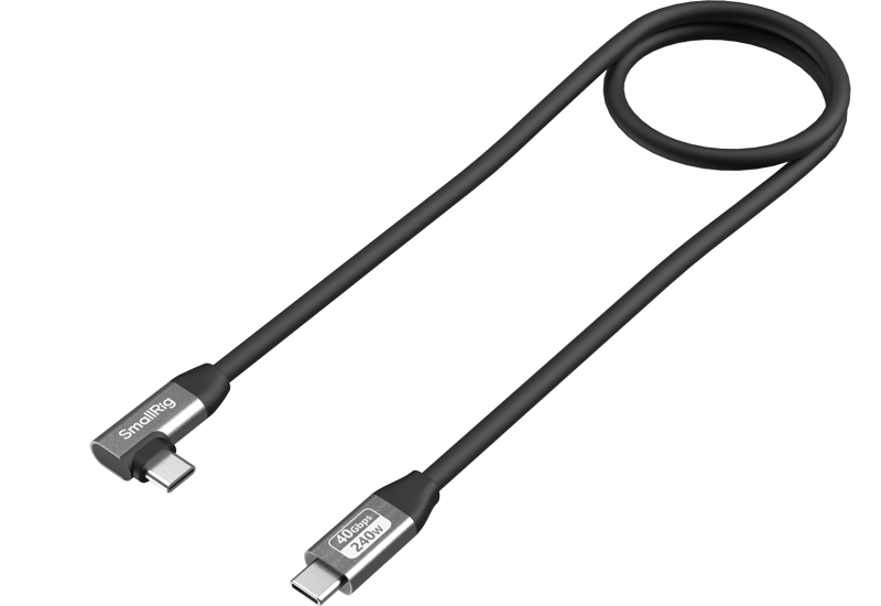 800q-02_136940 SmallRig 5732 USB-C Data Cable (Straight to Angled) 100cm 40Gbps + 240W + 8K
