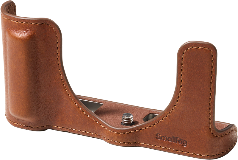 800q-02_137078 SmallRig 5699 Leather Half Case for Panasonic Lumix L10 Brown - nahkakotelo