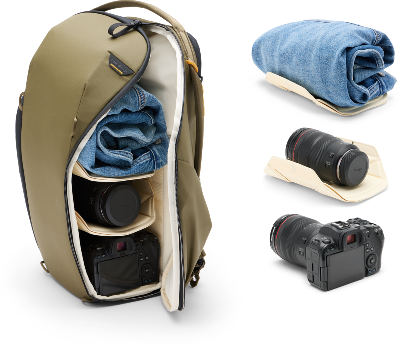 800q-03_133971 Peak Design Everyday Backpack 20L Zip v2 Kelp + Free Leash -kamerareppu