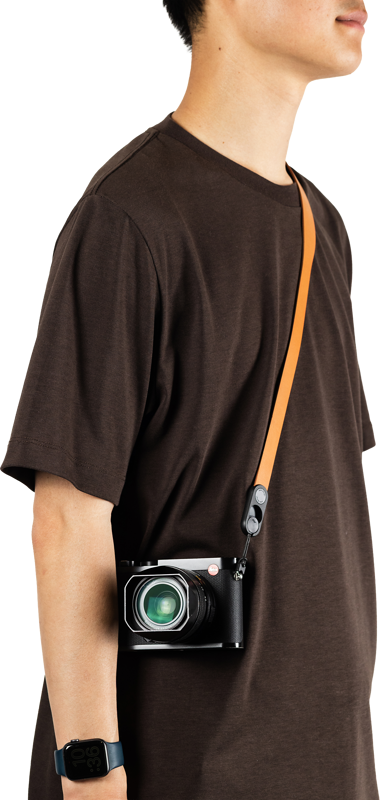 800q-03_134522 Peak Design Form Leather Camera Strap Short Amber -kamerahihna