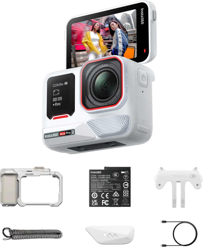 800q-04_134455 Insta360 Ace Pro 2 Xplorer Bundle, Moonlight Silver action camera