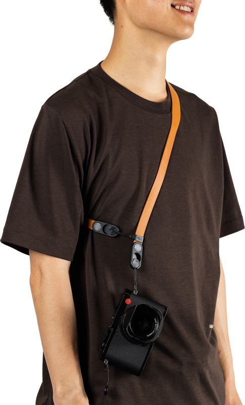 800q-04_134522 Peak Design Form Leather Camera Strap Short Amber -kamerahihna