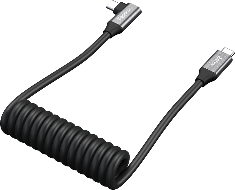 800q-05_136939 SmallRig 5730 USB-C Data Cable Coiled (Straight to Angled)