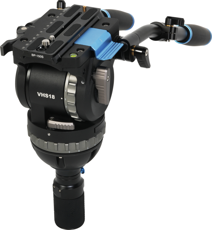 800q-01_130459 Sirui Pro Fluid Video Head VHS18 with 100mm Half Ball -videopää