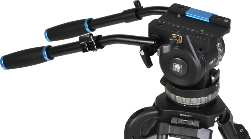800q-02_130459 Sirui Pro Fluid Video Head VHS18 with 100mm Half Ball -videopää