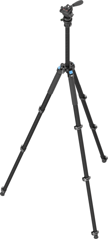 800q-05_132697 Sirui Carbon Fiber Tripod Kit L-224F + KV-5 -jalustapaketti