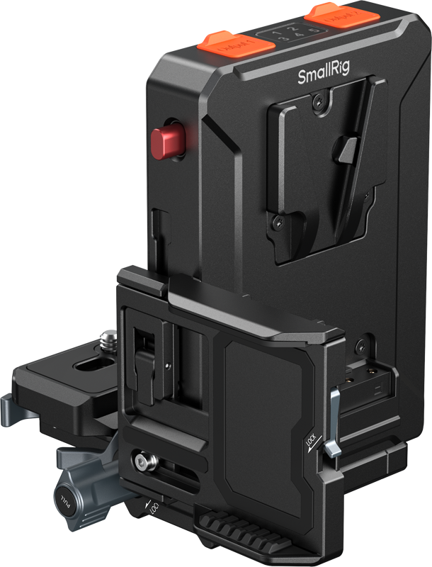 800q-01_138005 SmallRig 5899 Intelligent V-Mount Battery Adapter Plate Compatible with Arca-Swiss -V-Mount-akkuadapterilevy