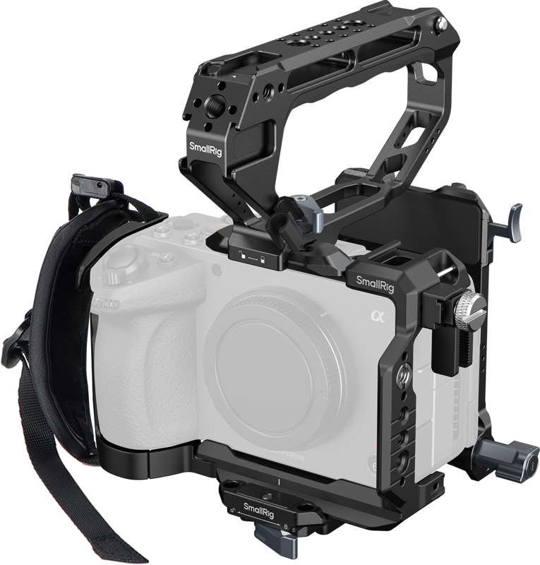 800q-01_138390 SmallRig 6779 HawkLock Handheld Cage Kit with V-Mount Plate for Sony FX5 -kamerakehikkosarja