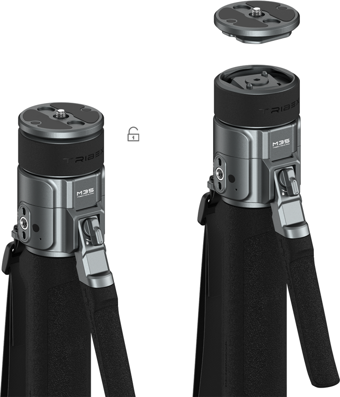 800q-02_137228 SmallRig 6283 Potato Jet TRIBEX PRO X-Clutch Hydraulic Monopod (Standard Version) -monopodi
