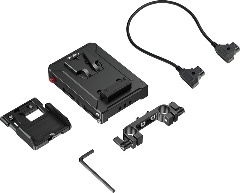 800q-02_138004 5881 Intelligent V-Mount Battery Adapter Plate with 15mm Dual Rod Clamp -V-Mount-akkuadapterilevy