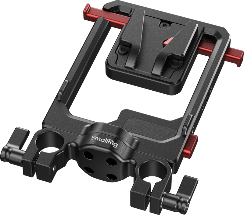 800q-02_138116 SmallRig 6273 Rotatable V-Mount Battery Plate with Dual V-Locks and 15mm Dual Rod Clamp -V-Mount-akkulevy