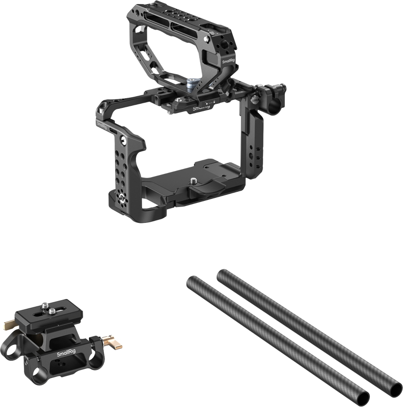 800q-02_138392 SmallRig 6924 HawkLock Advanced Cage Kit with Dual Rod System -kehikkosarja