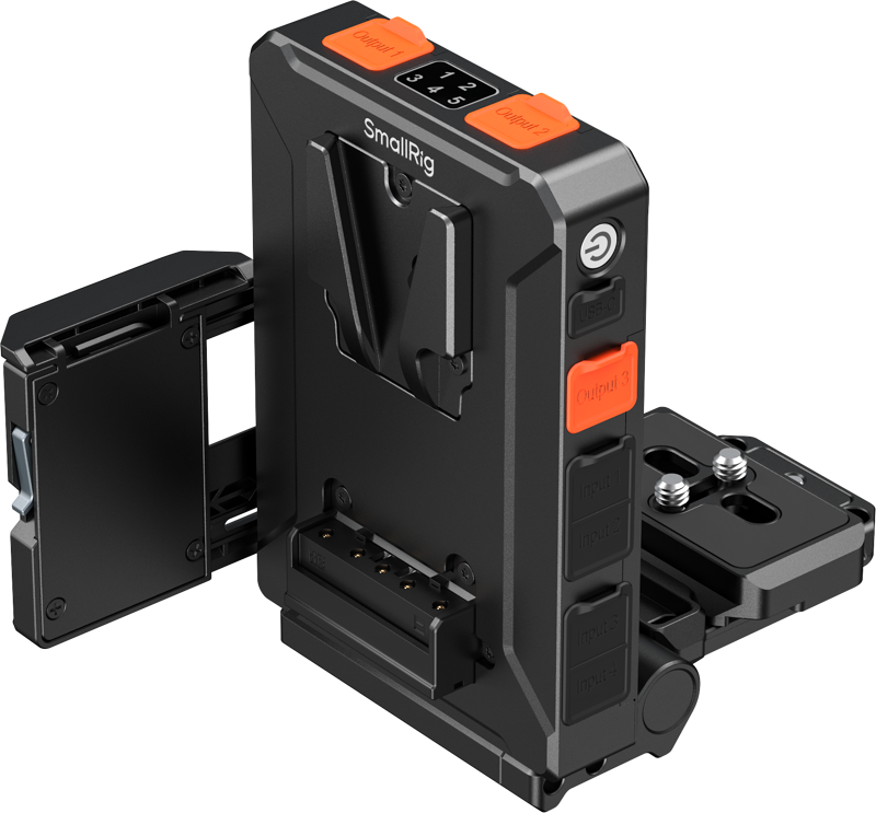 800q-03_138005 SmallRig 5899 Intelligent V-Mount Battery Adapter Plate Compatible with Arca-Swiss -V-Mount-akkuadapterilevy