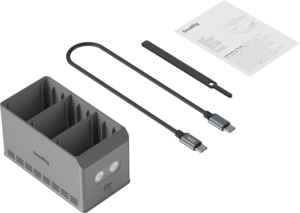800q-03_138017 SmallRig 6502 100W Battery Charger for DJI Mini 5/4/3 Pro -akkulaturi