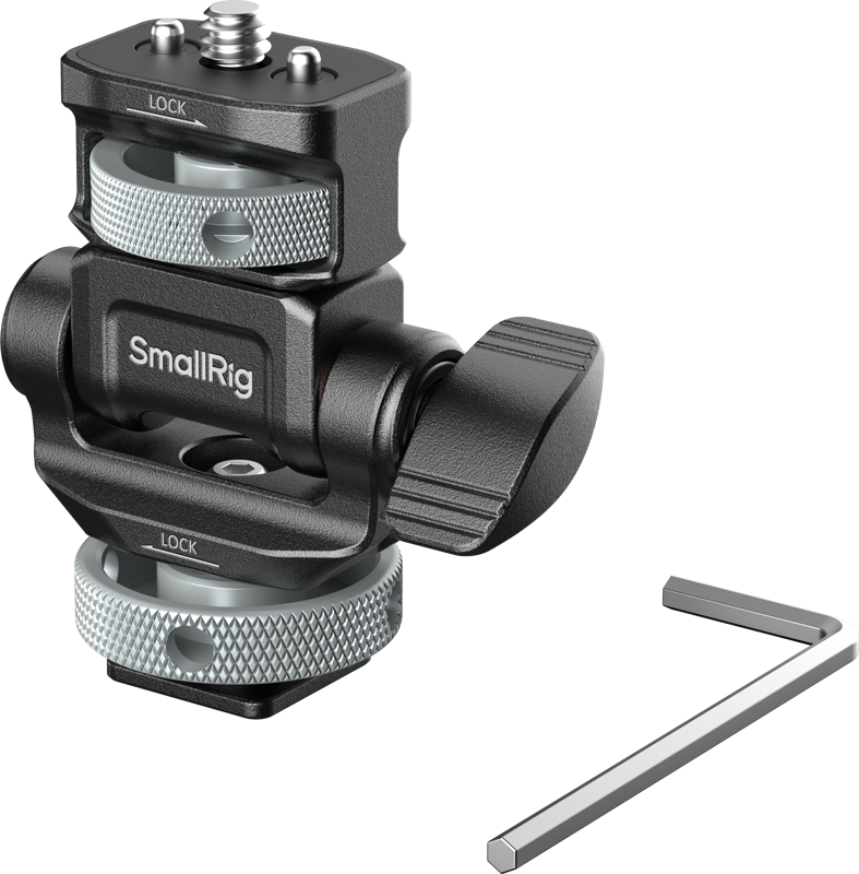 SmallRig 6313 Monitor Support for Horizontal & Vertical Shooting with Cold Shoe Mount -monitorituki