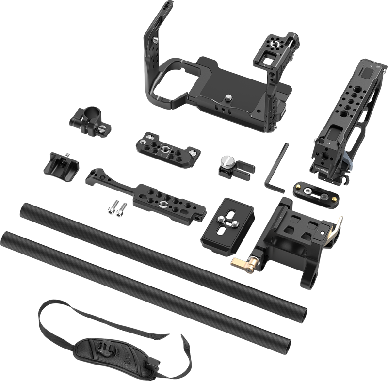 800q-03_138392 SmallRig 6924 HawkLock Advanced Cage Kit with Dual Rod System -kehikkosarja