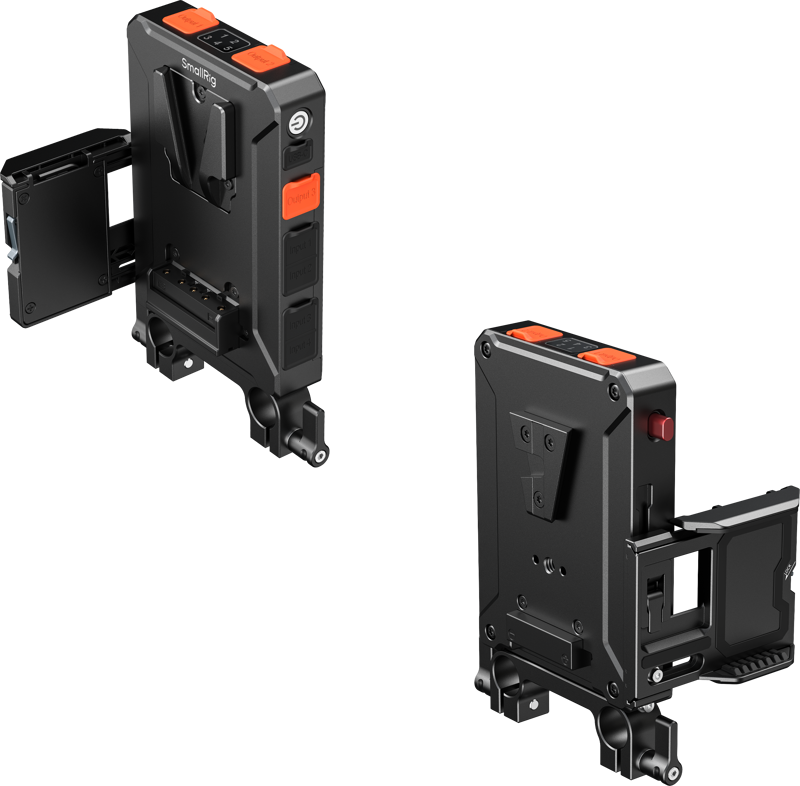 800q-04_138004 5881 Intelligent V-Mount Battery Adapter Plate with 15mm Dual Rod Clamp -V-Mount-akkuadapterilevy