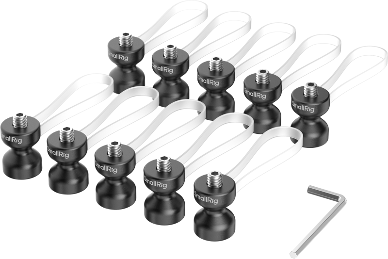 800q-04_138007 SmallRig 6527 Cable Clamp (10pcs) Black -kaapelikiinnikesarja