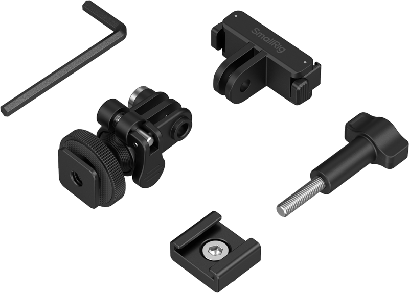 800q-04_138013 SmallRig 6396 QR Adapter Support with Cold Shoe Mount and Ball Head for DJI Osmo Action 6 / Nano -pikakiinnityssovitin