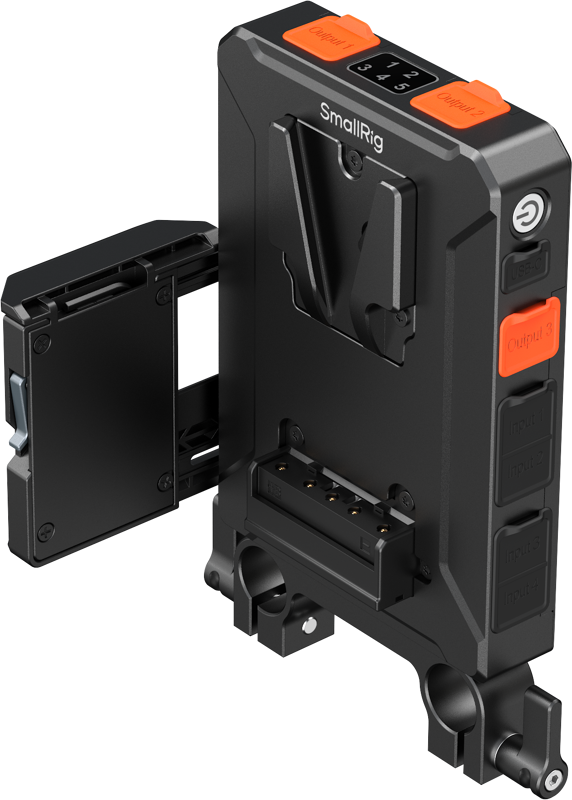 800q-05_138004 5881 Intelligent V-Mount Battery Adapter Plate with 15mm Dual Rod Clamp -V-Mount-akkuadapterilevy