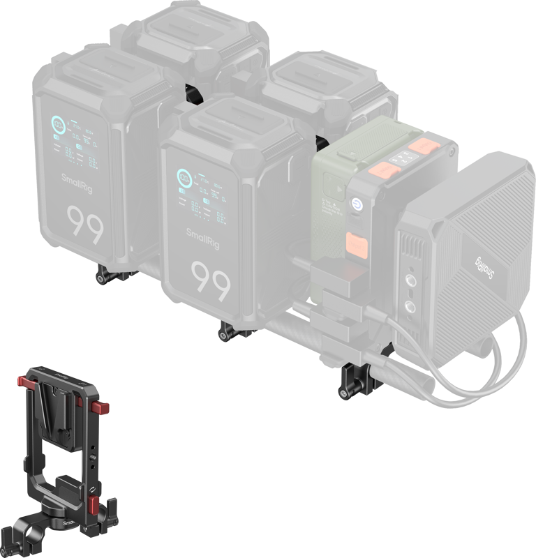 800q-05_138116 SmallRig 6273 Rotatable V-Mount Battery Plate with Dual V-Locks and 15mm Dual Rod Clamp -V-Mount-akkulevy