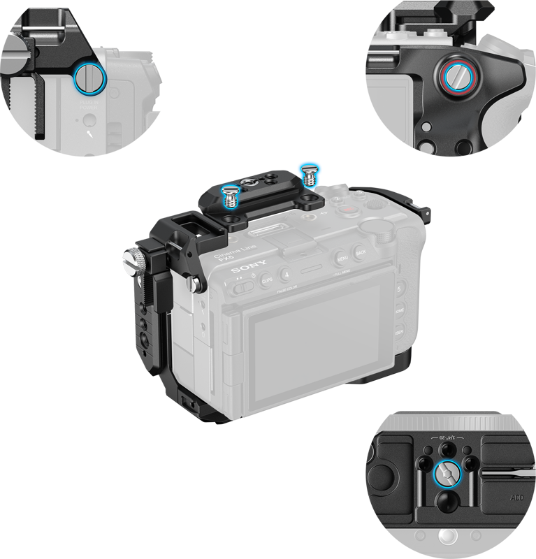 800q-05_138387 SmallRig 6776 HawkLock Cage for Sony FX5 -kamerakehikko