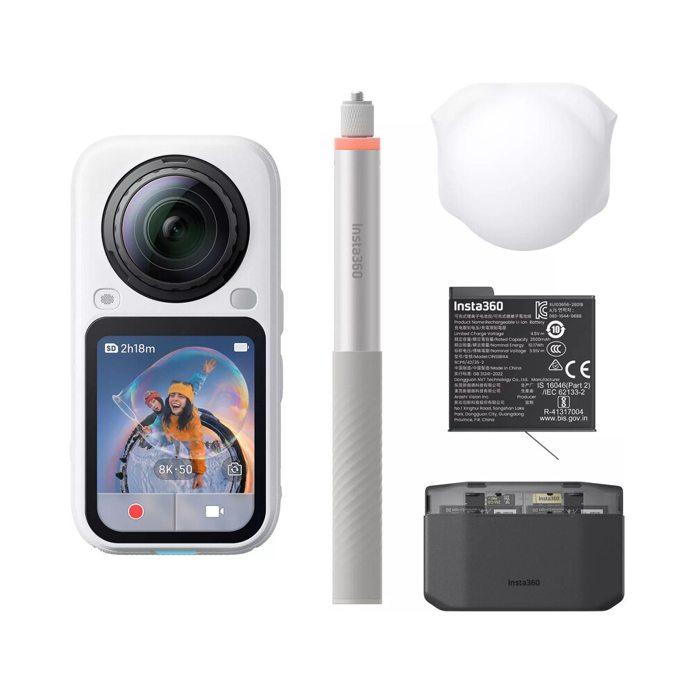 Insta360 X6 Essentials Bundle Arctic White -360-kamera