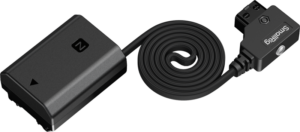 800q-02_139315 SmallRig 6411 Attachable Self-Coiling Dummy Battery Power Cable D-Tap to NP-FZ100 -virtakaapeli