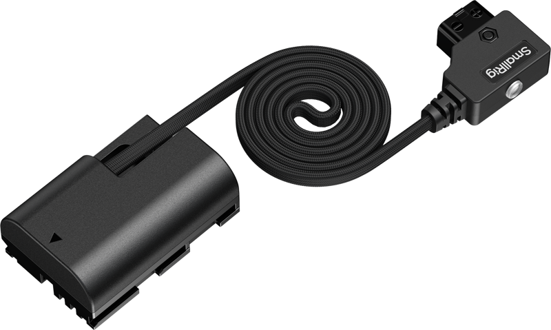 SmallRig 6413 Attachable Self-Coiling Dummy Battery Power Cable D-Tap to LP-E6P -virtakaapeli