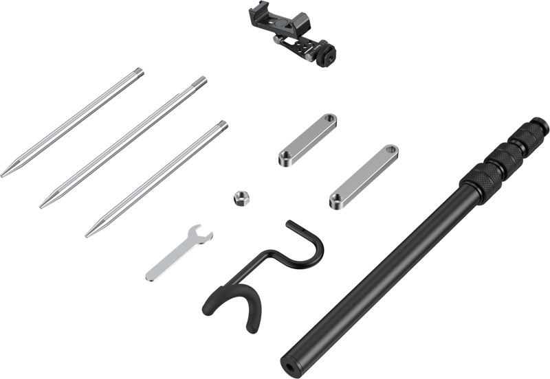 SmallRig 6528 Monopod with Triple Ground Spikes and Phone Support with Cold Shoe Mount -monopodi