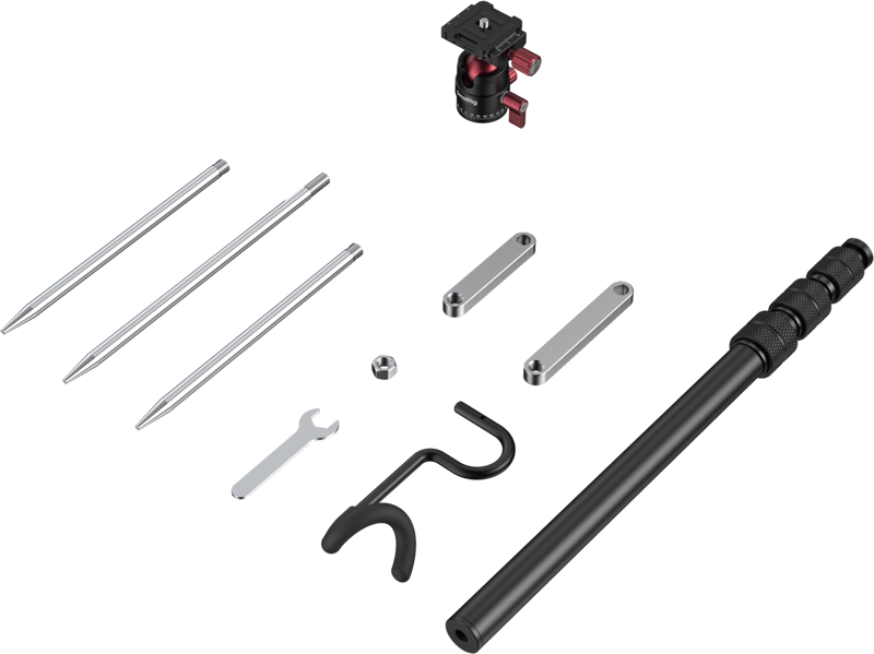 800q-03_139124 SmallRig 6397 Monopod with Triple Ground Spikes and Panoramic Ball Head with Arca-Swiss Plate -monopodi