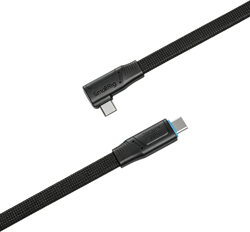 SmallRig 6866 USB-C Self-Coiling Data Cable, 100 cm, 240 W