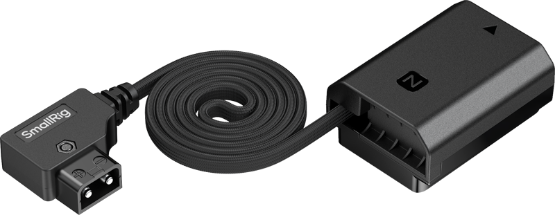 800q-03_139315 SmallRig 6411 Attachable Self-Coiling Dummy Battery Power Cable D-Tap to NP-FZ100 -virtakaapeli