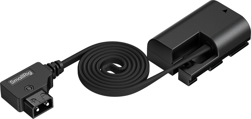 SmallRig 6413 Attachable Self-Coiling Dummy Battery Power Cable D-Tap to LP-E6P -virtakaapeli
