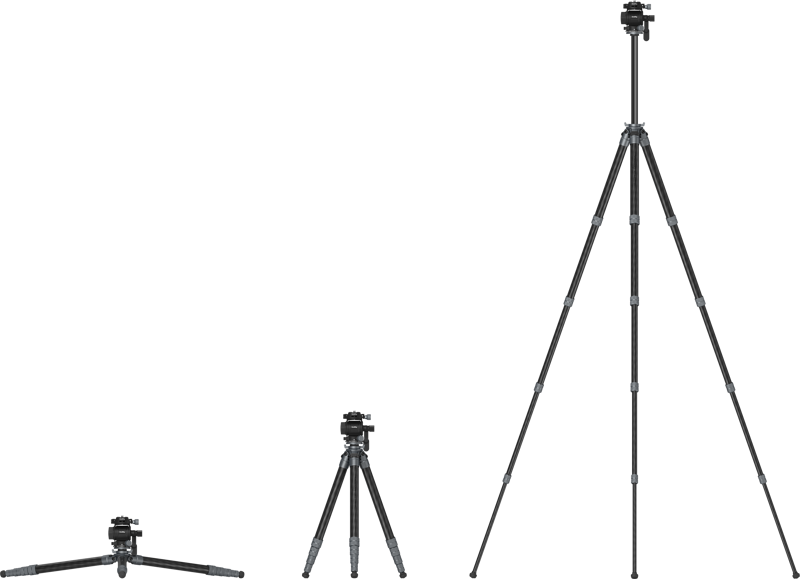 800q-04_137998 SmallRig 6599 Ultra-Light Travel Video Carbon Fiber Tripod -videokolmijalka