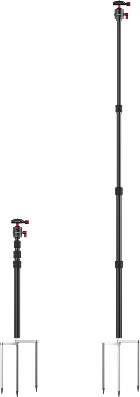 800q-04_139124 SmallRig 6397 Monopod with Triple Ground Spikes and Panoramic Ball Head with Arca-Swiss Plate -monopodi