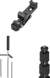 SmallRig 6528 Monopod with Triple Ground Spikes and Phone Support with Cold Shoe Mount -monopodi
