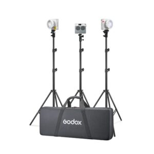Godox ML100Bi Bi-Color Kit 3 -LED-valosarja V-mount-kahvalla
