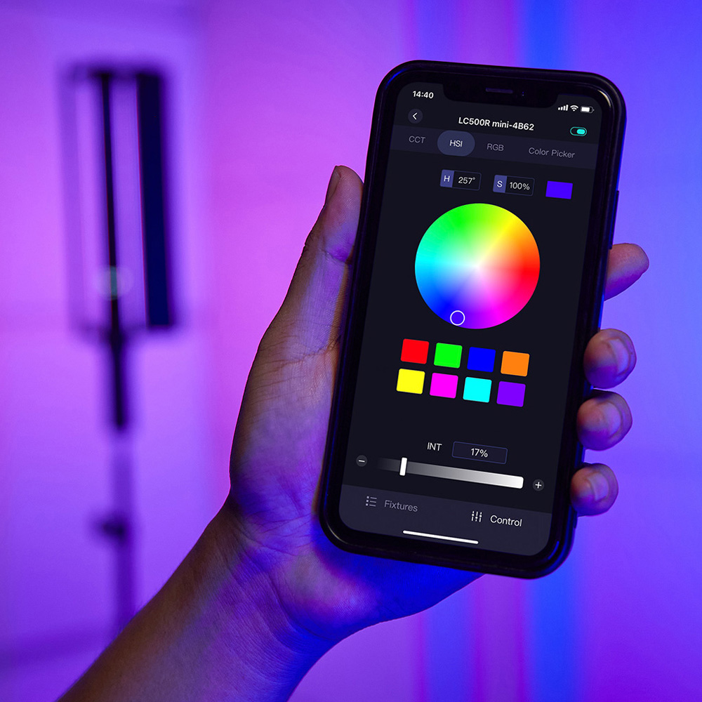 Godox LC500R Mini RGB -LED-valosauva, valkoinen