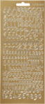 Focus kulta Letters Design 1 -kirjaintarrat