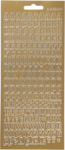 Focus kulta Letters Design 3 -kirjaintarrat