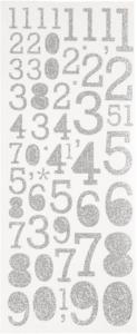 800q-01_111613 Focus Glitterstickers hopea Numbers -numerotarrat