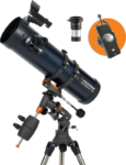 Celestron AstroMaster Reflector 130EQ -tähtikaukoputki puhelinadapterilla ja T2-Barlowlla