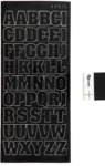 Focus musta Letters Large Uppercase -kirjaintarrat