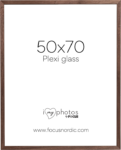 Focus Soul pähkinä viilu 50x70 -julistekehys akryylilasilla