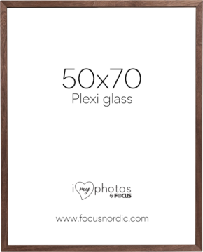 800q-01_120953 Focus Soul pähkinä viilu 50x70 -julistekehys akryylilasilla