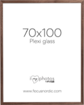 Focus Soul pähkinä viilu 70x100 -julistekehys akryylilasilla